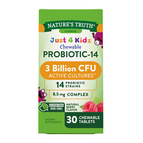 Nature's Truth, Kids Probiotic-14 Natural Berry Flavor Chewable, 13 mg, 30 Tabs Nature's Truth