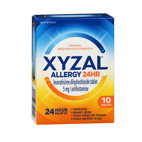 Xyzal, Allergy 24 Hr Levocetirizine Dihydrochloride, 5 Mg, 10 Tabs Xyzal