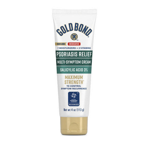 Gold Bond, Medicated Psoriasis Relief Salicylic Acid 3% Multi-Symptom Cream, 4 Oz Gold Bond