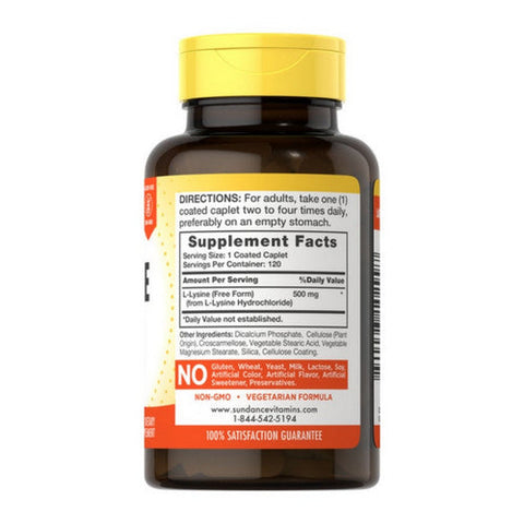 Sundance, L-Lysine, 500 mg, 120 Tabs Sundance