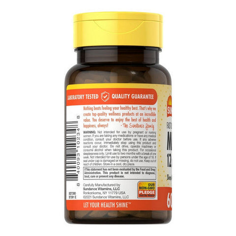 Sundance, Melatonin Fast Dissolve Max, 12 Mg, 60 Tabs Sundance