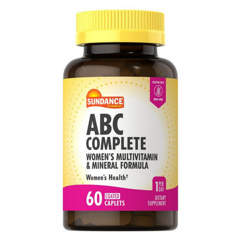 Sundance, ABC Complete Women'S Multivitamin & Mineral Formula Coated Caplets, 60 Tabs Sundance