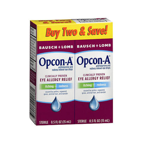 Bausch + Lomb, Opcon-A Antihistamine And Redness Reliever Eye Drops, 1 Oz Bausch + Lomb