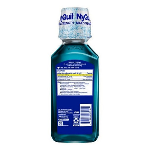 Vicks, Severe Cold And Flu Nighttime Relief Liquid Berry Flavor, 12 Oz Vicks