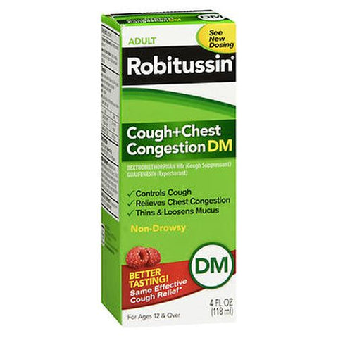 Robitussin, Adult Cough + Chest Congestion Dm Liquid, 4 Oz Robitussin