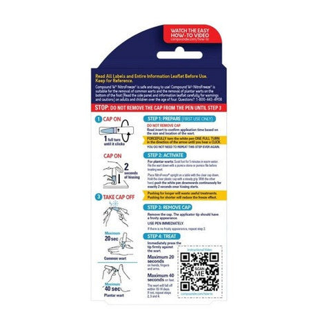 Compound W, Nitrofreeze Wart Remover With Non-Prescription Nitrous Oxide, 5 Applications Compound W