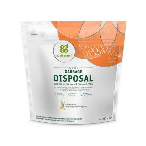 Grab Green, Disposal Freshener and Cleaner, 12 Count Grab Green