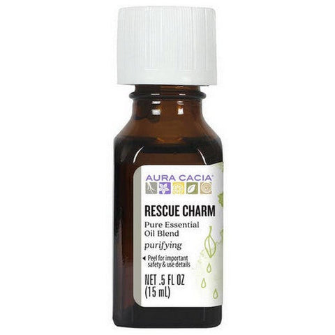 Aura Cacia, Essential Oil Blend, Rescue Charm 0.5 Oz Aura Cacia