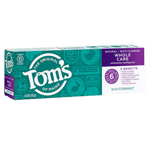 Tom's Of Maine, Wholecare Toothpaste, Wintermint 4 Oz Tom's Of Maine