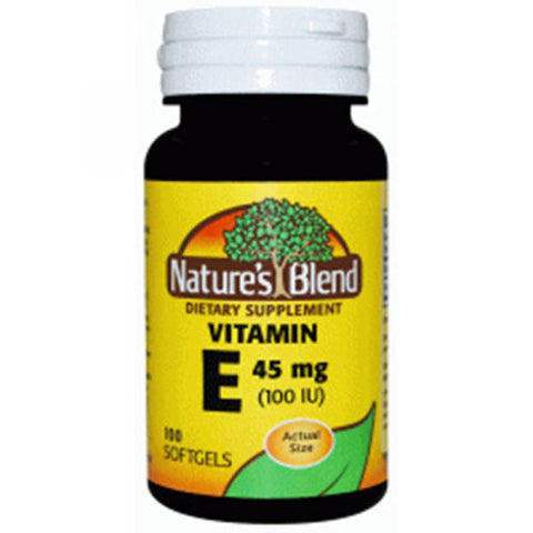 Nature's Blend, Nature's Blend Vitamin E, 100 IU, 100 Caps Nature's Blend