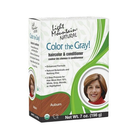 Light Mountain, Color the Gray Natural Haircolor And Conditioner Auburn, Auburn 7 Oz Light Mountain