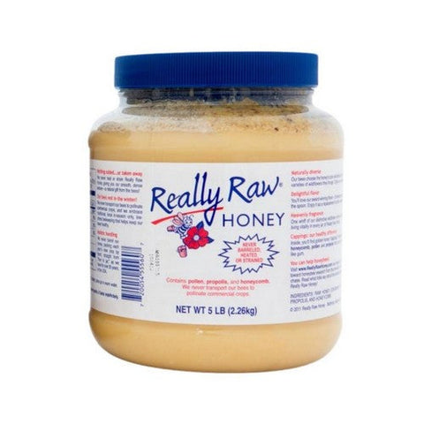 Really Raw, Honey Unstrained, 5 Lbs Really Raw