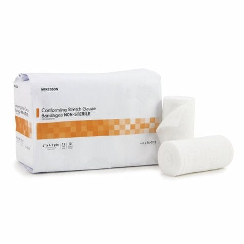 McKesson, Conforming Stretch Gauze Bandages Non Sterile 4 In X 4 1/10 Yards, Case Of 8 McKesson