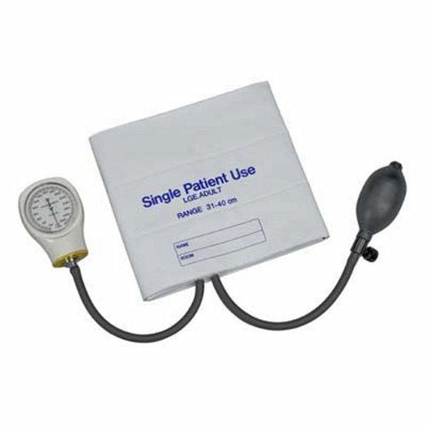 Mabis Healthcare, Aneroid Sphygmomanometer Unit Large Adult Cuff Vinyl Cuff 31 - 40 cm 06-148-196, Box Of 5 Mabis Healthcare