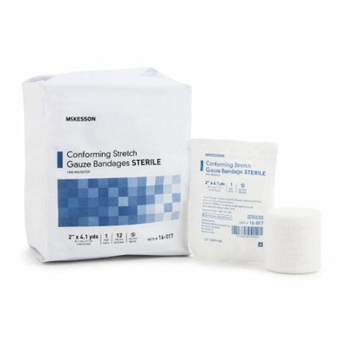 McKesson, Conforming Stretch Gauze Bandages Sterile 2 In X 4 1/10 Yard, Count of 12 McKesson