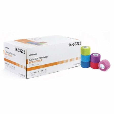McKesson, Cohesive Bandage 2 Inch X 5 Yard Self-adherent Closure 16-53222, Count of 36 McKesson