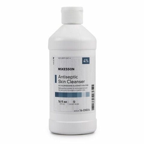 McKesson, Antiseptic Skin Cleanser McKesson 16 oz. Flip-Top Bottle 4% Strength CHG (Chlorhexidine Gluconate) /, 16 Oz McKesson