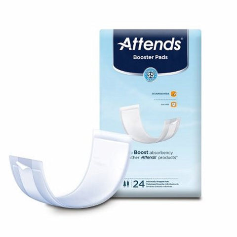 Attends, Incontinence Booster Pad Attends  3-1/2 X 11 Inch Light Absorbency Polymer Core One Size Fits Most A, Count of 1 Attends