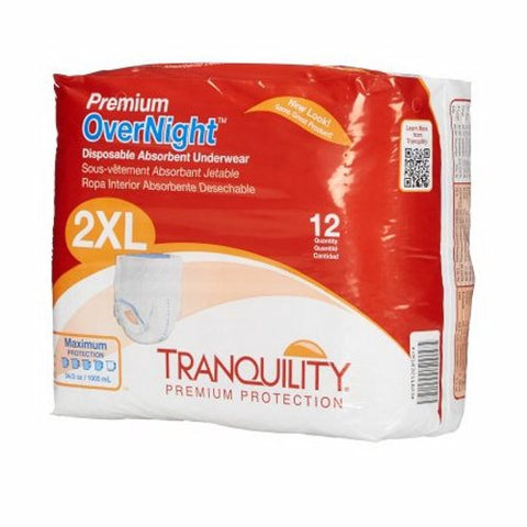 Principle Business Enterprises, Unisex Adult Absorbent Underwear 2XL, Count of 12 Principle Business Enterprises