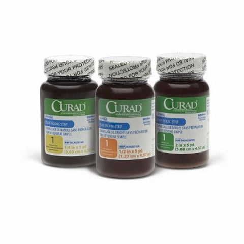 Curad, Wound Plain Packing Strip Non-impregnated 1/4 Inch X 5 Yard Sterile, Count of 12 Curad