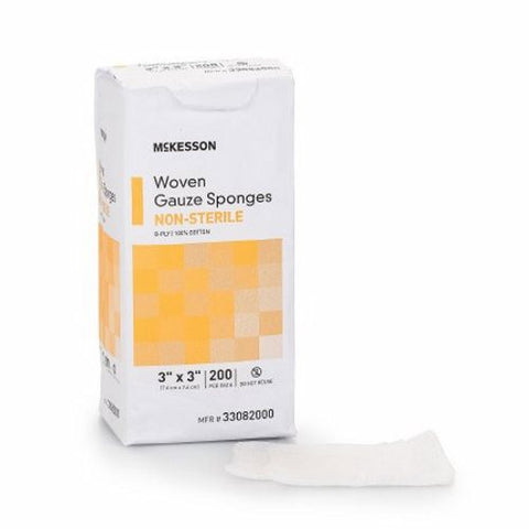 McKesson, Gauze Sponge 3 X 3 Inch 8-Ply NonSterile 33082000, Case Of 20 McKesson