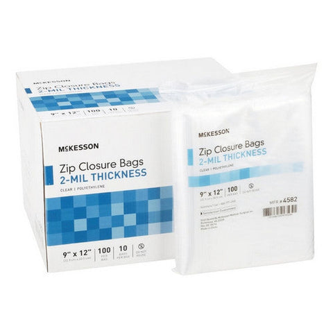 McKesson, Zip Closure Bag McKesson 9 X 12 Inch Polyethylene Clear, Box Of 10 McKesson