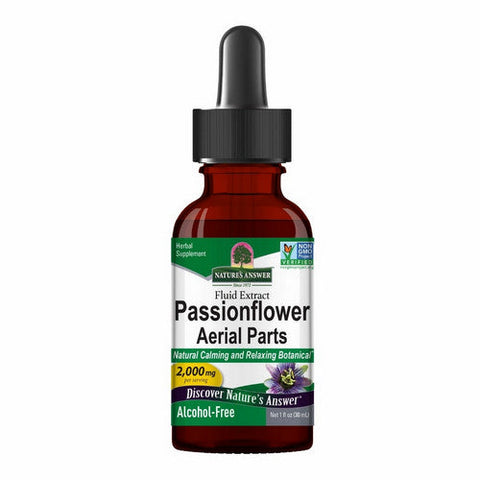 Nature's Answer, Passionflower Aerial Parts Fluid Extract Alcohol-Free, 2000 Mg, 1 Oz Nature's Answer