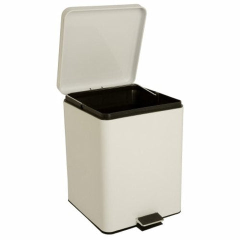 McKesson, Trash Can with Plastic Liner McKesson 20 Quart Square White Steel Step On, Count of 1 McKesson