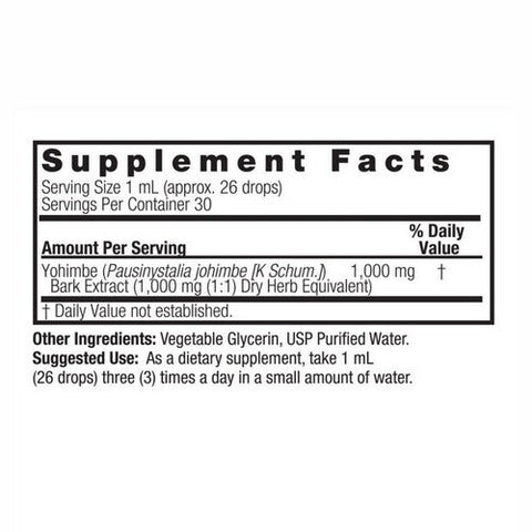 Nature's Answer, Yohimbe Bark Alcohol Free, 1000 Mg, 1 Oz Nature's Answer