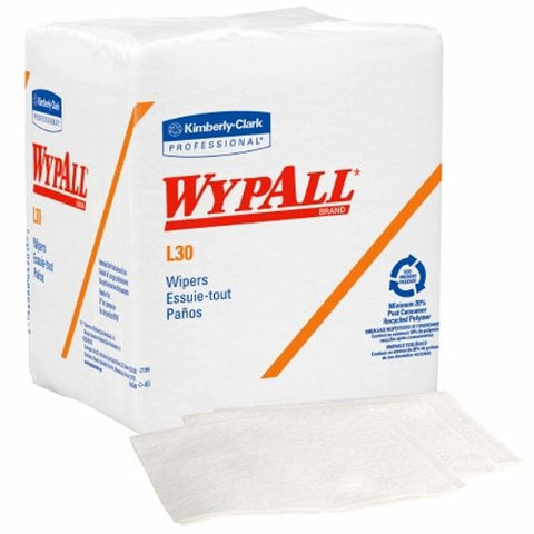 Kimberly Clark, Task Wipe WypAll L30 Light Duty White NonSterile Double Re-Creped 12 X 12-1/2 Inch Disposable, Case Of 12 Kimberly Clark