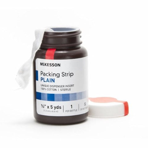 McKesson, Wound Packing Strip Non-Impregnated 1/2 Inch X 5 Yard Sterile Plain, Count of 12 McKesson