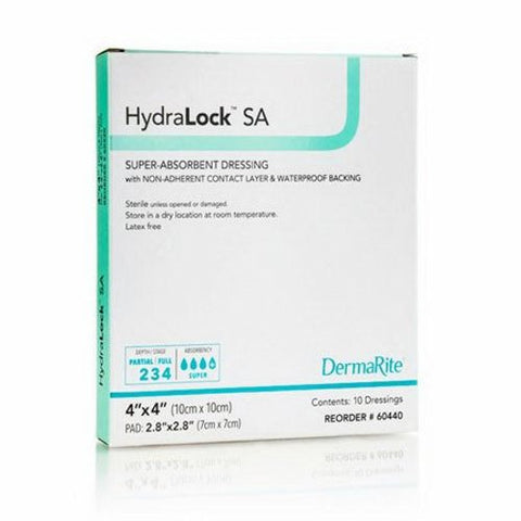 DermaRite, Absorbent Dressing 4 X 4 Inch, Box Of 10 DermaRite