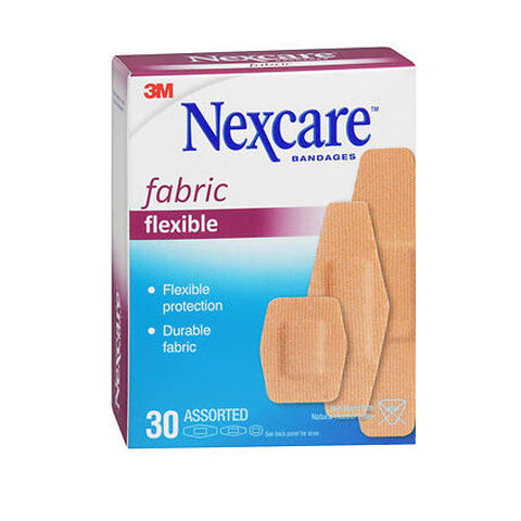 Nexcare, Flexible Fabric Bandages Assorted, 30 Count Nexcare