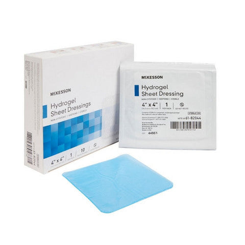 McKesson, Hydrogel Dressing McKesson 4 X 4 Inch Square Sterile, Case Of 4 McKesson