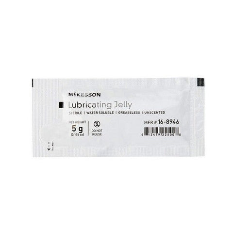 McKesson, Lubricating Jelly McKesson 5 Gram Individual Packet Sterile, 5 Grams / 1 Each McKesson