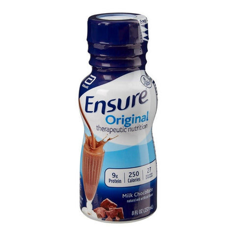 Oral Supplement Ensure  Original Chocolate Flavor 8 oz. Container Bottle Ready to Use Count of 24 by Abbott Nutrition