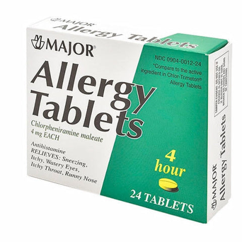 Major Pharmaceuticals, Allergy Tablets, 4 mg, 24 Tabs Major Pharmaceuticals