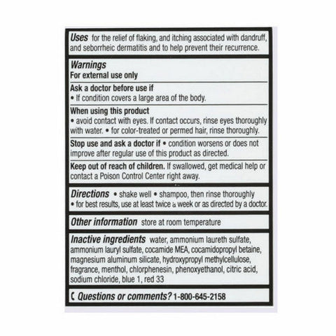 Rugby, Anti Dandruff Shampoo Selenium Sulfide Blue Formula, 7 Oz Rugby