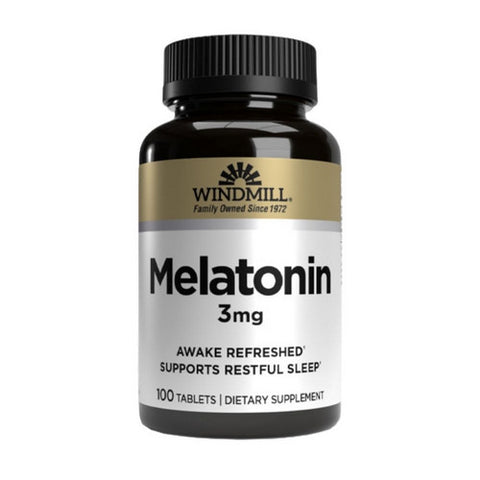 Windmill, Melatonin, 3mg, 100 Tabs Windmill