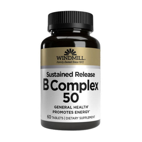 Sustained Release B-Complex 60 Tabs by Windmill Health