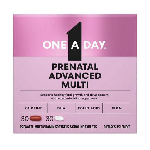 One-A-Day, Prenatal Advanced Complete Multivitamin Softgels And Tablets, 60 Count One-A-Day