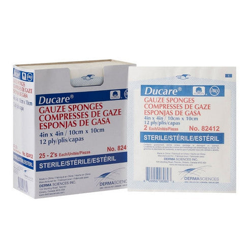 Derma e, Gauze Sponge, Box Of 25 Derma e