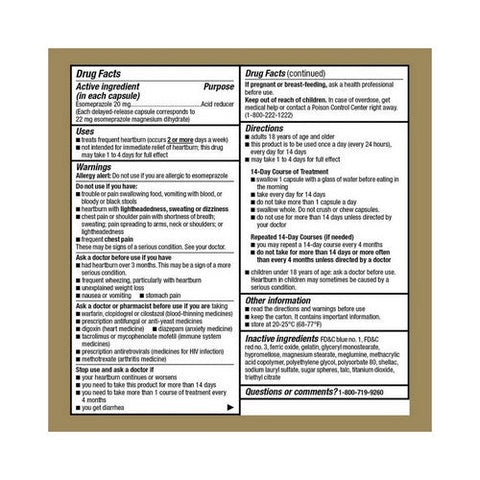 Good Sense, Esomeprazole Magnesium, 20 mg, 28 Tabs Good Sense