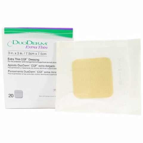Convatec, Hydrocolloid Dressing DuoDERM Extra Thin 3 X 3 Inch Square Sterile, Box Of 20 Convatec