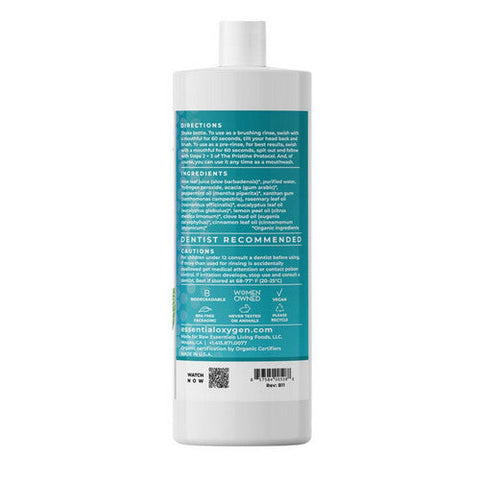 Essential Oxygen, Organic Brushing Rinse, Peppermint 32 Oz Essential Oxygen