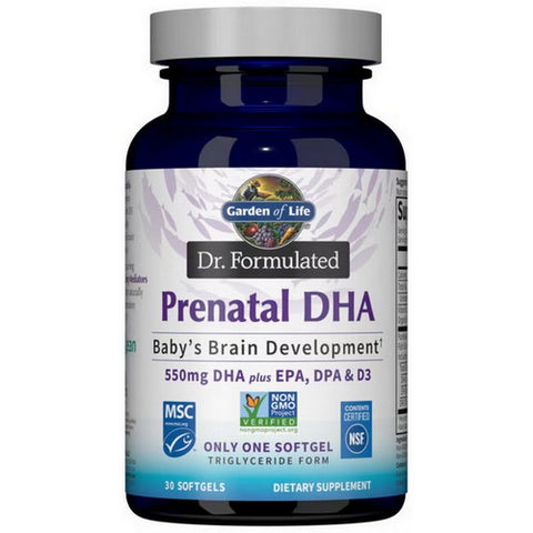 Garden of Life, Dr. Formulated Prenatal DHA, Strawberry, 30 Softgels Garden of Life