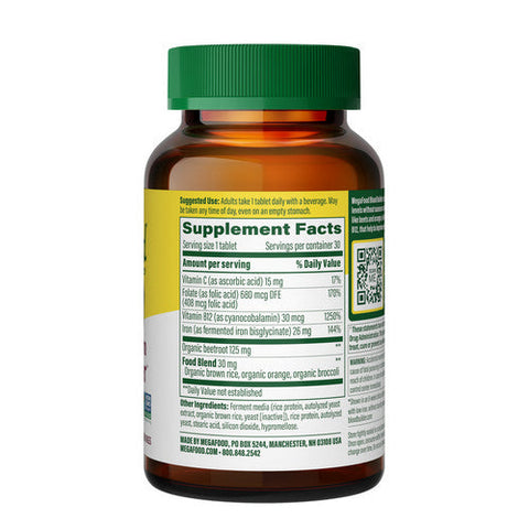 MegaFood, Blood Builder Iron, 30 Tabs MegaFood