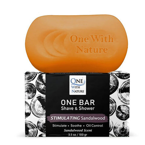 One with Nature, One Bar Shave & Shower Stimulating Sandalwood, 3.5 Oz One with Nature