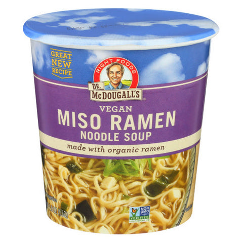 Dr. Mcdougall's, Vegan Miso Ramen Noodle Soup Cup, 1.9 Oz(Case Of 6) Dr. Mcdougall's