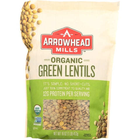 Arrowhead Mills, Organic Green Lentils, 16 Oz(Case Of 6) Arrowhead Mills